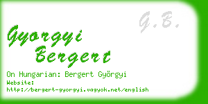 gyorgyi bergert business card